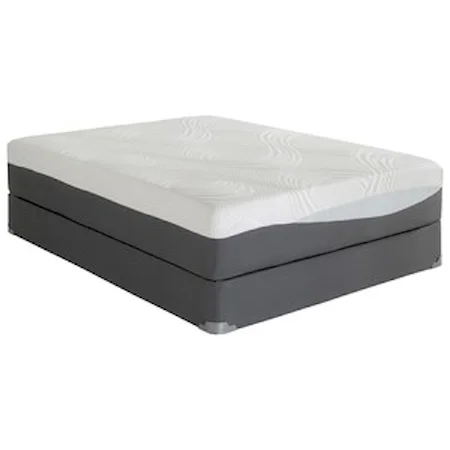 Queen Luxury Plush 12" Gel Memory Foam Mattress and Foundation